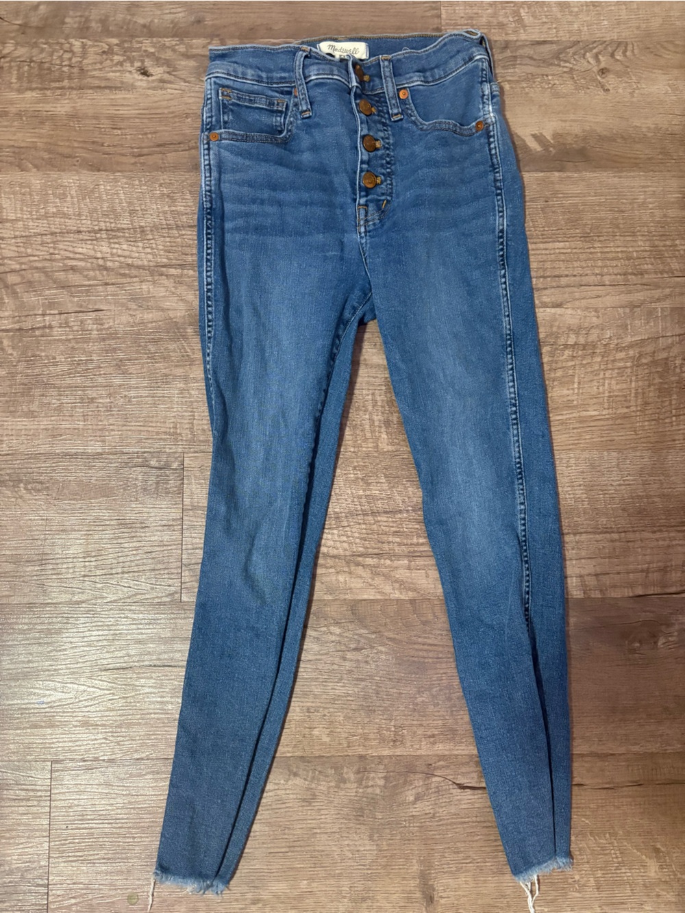 Madewell blue skinny jeans